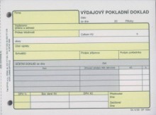 Ostatní - Výdajový pokladní doklad, podvojné účetnictví NCR Optys 1083