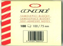 Ostatní - Bloček samolepicí 75x102 mm Concorde