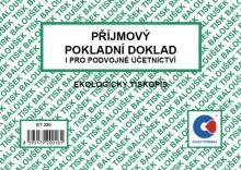 Ostatní - Příjmový pokladní doklad, podvojné účetnictví A6 Baloušek ET030, nepropisující