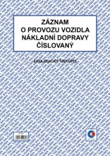 Ostatní - Záznam o provozu vozidla nákladní dopravy (stazka) oboustranný číslovaný A4 Baloušek ET212