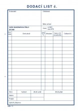 Ostatní - Dodací list A5 propisujicí mSk 11