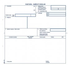 Ostatní - Faktura 2/3 A4 bez DPH propisujicí mSk 33