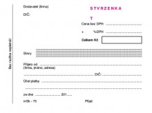 Ostatní - Stvrzenka A6 3x25 propisujicí mSk 75